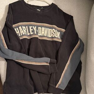 Harley-Davidson Black and Tan Pullover